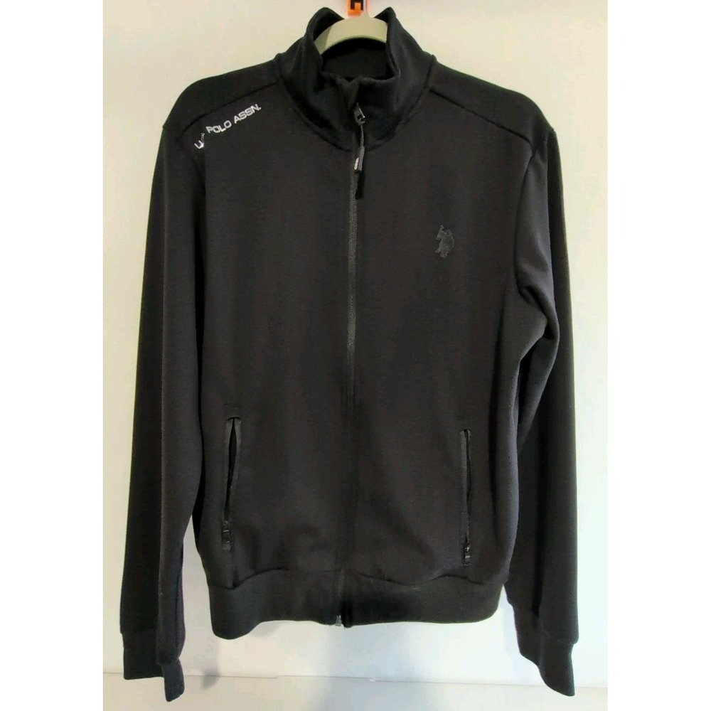 U.S. Polo Assn Men's Full Zip Black Jacket Size Medium